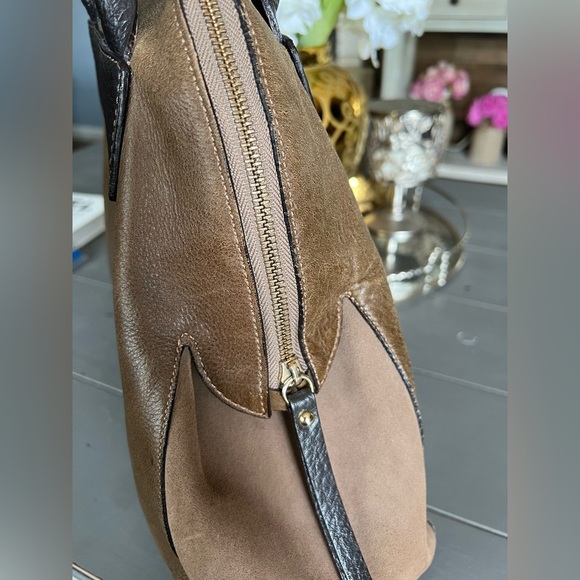 Nicoli Brown and Black Leather Handbag - Picture 5 of 15